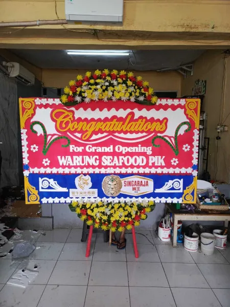 Papan Bunga Ucapan Selamat Trombol Mondokan